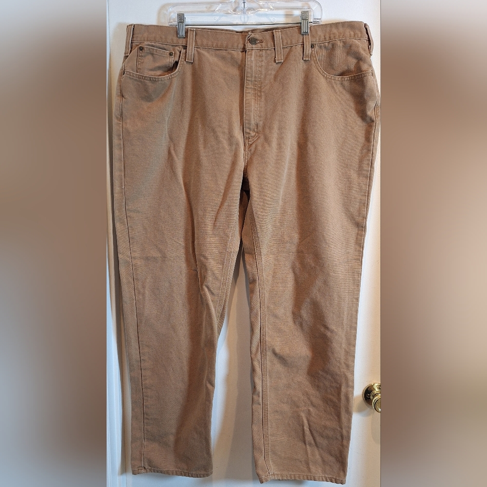 Carhartt Relaxed Fit Men's 44X30 (46X32 Tag)‎ Brown Heavy Canvas Work Pants